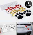 3D Stiker timbul emblem jejak kaki anjing Kucing Mobil Motor